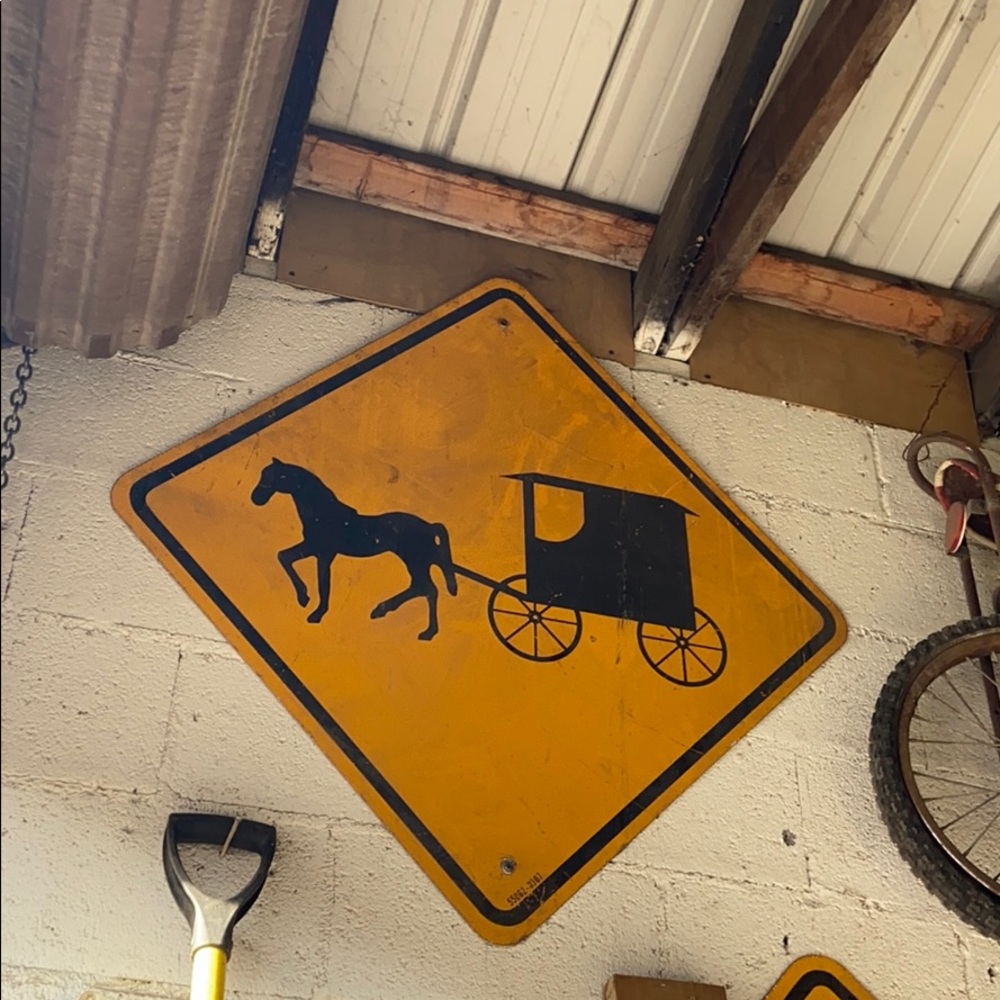 Old Amish road sign